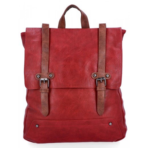 Plecak Damski XL Vintage firmy Herisson 1652L2049 Bordowy ze sklepu PaniTorbalska w kategorii Plecaki - zdjęcie 165510868