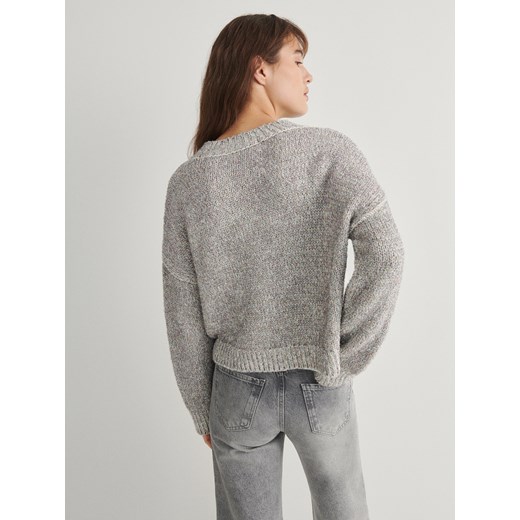 Sweter damski Reserved casual z okrągłym dekoltem 