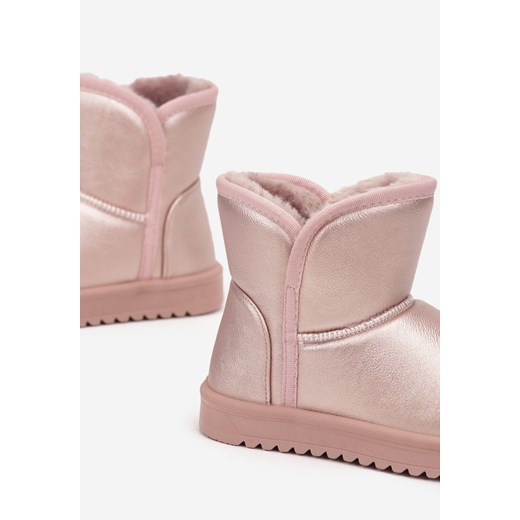 Buty zimowe dziecięce Born2be różowe na jesień śniegowce 