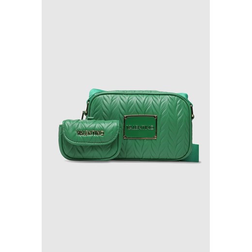 VALENTINO Tłoczona zielona torebka z przypinaną saszetką sunny re haversack ze sklepu outfit.pl w kategorii Listonoszki - zdjęcie 165516316