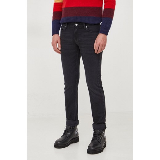 Calvin Klein Jeans jeansy męskie kolor czarny ze sklepu ANSWEAR.com w kategorii Jeansy męskie - zdjęcie 165518789