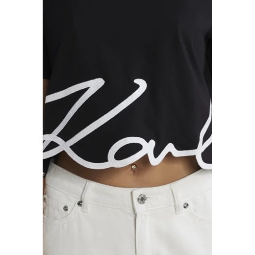 Karl Lagerfeld T-shirt karl logo hem | Cropped Fit Karl Lagerfeld L Gomez Fashion Store