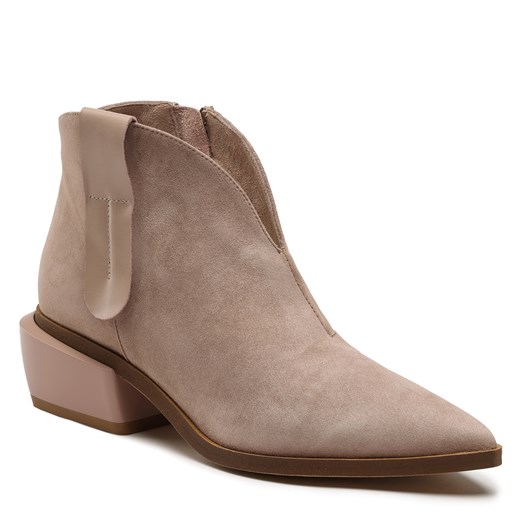 Botki R.Polański 1425 - Mokka Zamsz 41 wyprzedaż r.polanski.com