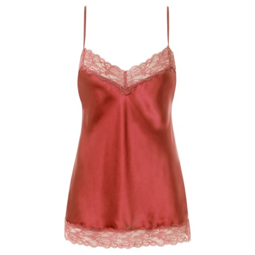 Lace and Silk Top Intimissimi czerwony Topy dziewczęce