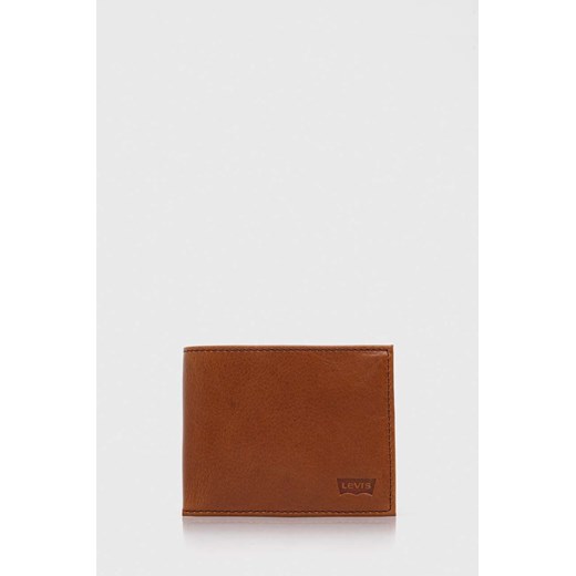 Levi&apos;s portfel skórzany kolor brązowy ze sklepu ANSWEAR.com w kategorii Portfele damskie - zdjęcie 165540538