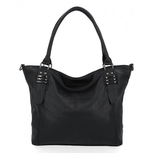 Uniwersalna Torebka Shopper Bag XL firmy Hernan Czarna Hernan One Size torbs.pl okazja