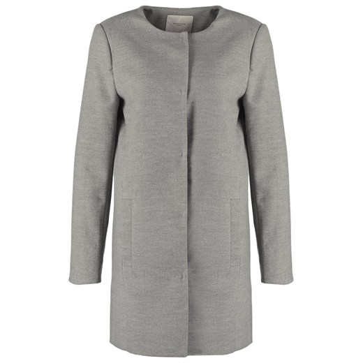 Selected Femme SFDALMA Krótki płaszcz light grey melange zalando szary abstrakcyjne wzory