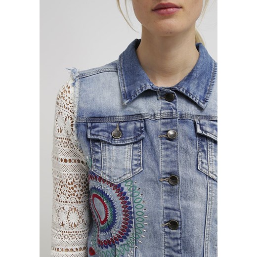Desigual CHALE GALACT Kamizelka denim medium wash zalando niebieski guziki