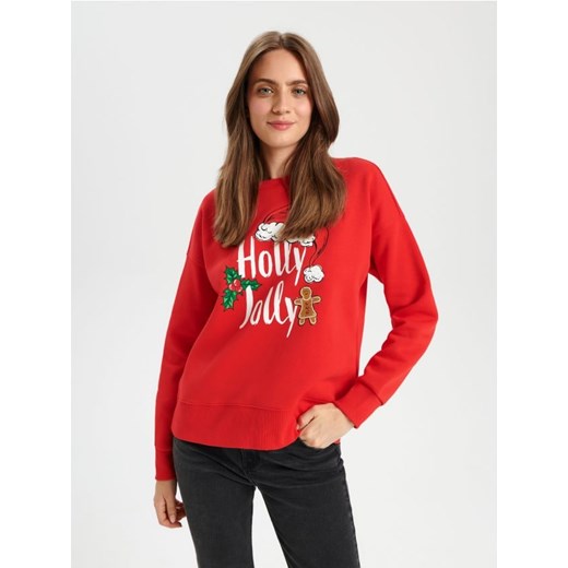 Sinsay - Bluza - czerwony ze sklepu Sinsay w kategorii Bluzy damskie - zdjęcie 165564507