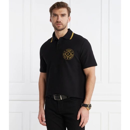 T-shirt męski Just Cavalli bawełniany czarny z krótkim rękawem 