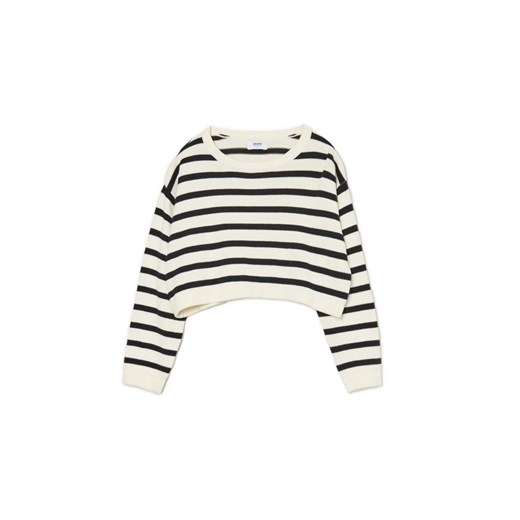 Cropp - Kremowy sweter w paski - kremowy Cropp L Cropp