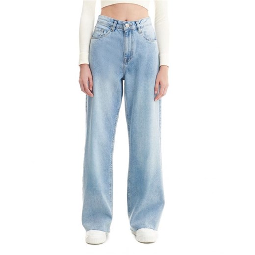 Cropp - Niebieskie jeansy wide leg - niebieski Cropp 36 Cropp
