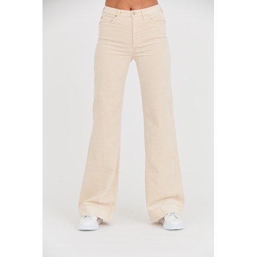 7 FOR ALL MANKIND Beżowe spodnie Modern Dojo Velvet, Rozmiar 29 ze sklepu outfit.pl w kategorii Spodnie damskie - zdjęcie 165577625