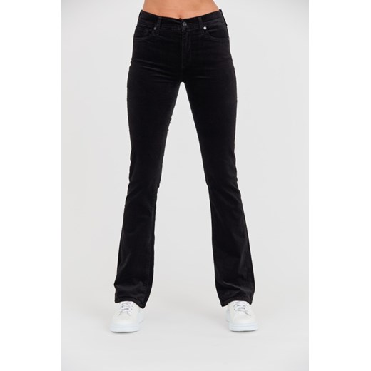 7 FOR ALL MANKIND Czarne spodnie welurowe Bootcut Velvet, Rozmiar 29 ze sklepu outfit.pl w kategorii Spodnie damskie - zdjęcie 165577636