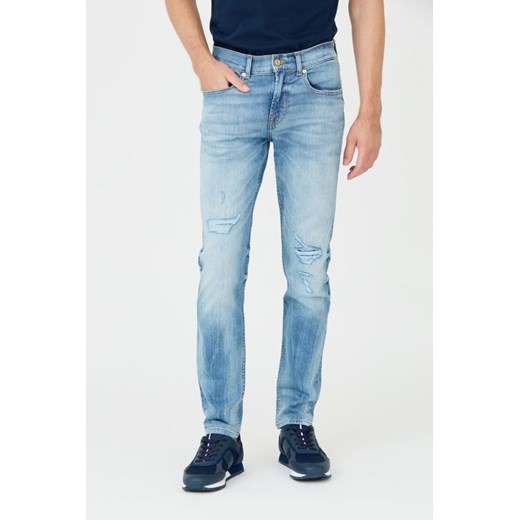 7 FOR ALL MANKIND Niebieskie jeansy Slimmy Tapered, Rozmiar 32 ze sklepu outfit.pl w kategorii Jeansy męskie - zdjęcie 165577638