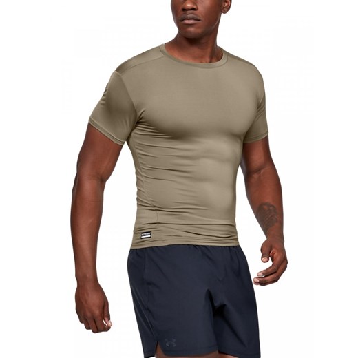 Męska koszulka kompresyjna UNDER ARMOUR TAC HG COMP T - beżowa Under Armour S wyprzedaż Sportstylestory.com