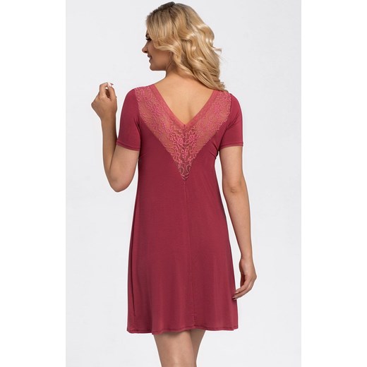 Koszula nocna z krótkim rękawem Simone, Kolor antyczny róż, Rozmiar 4XL, Babella ze sklepu Intymna w kategorii Koszule nocne - zdjęcie 165579875
