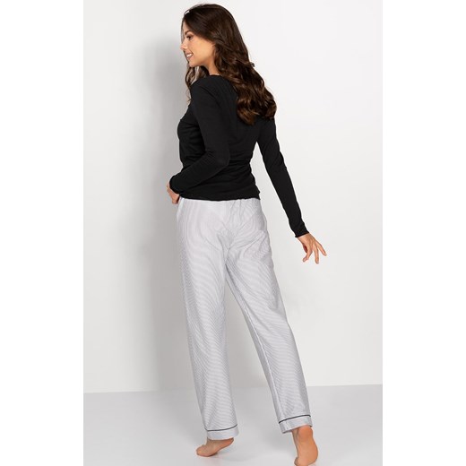 Piżama damska Simple Beauty, Kolor czarno-biały, Rozmiar S, Momenti per me ze sklepu Intymna w kategorii Piżamy damskie - zdjęcie 165579978