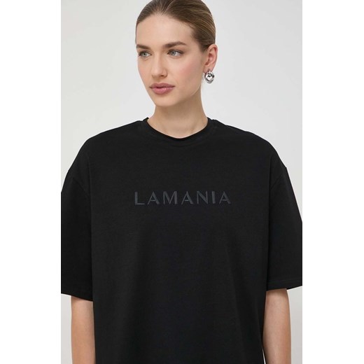 La Mania t-shirt bawełniany damski kolor czarny ze sklepu ANSWEAR.com w kategorii Bluzki damskie - zdjęcie 165580519