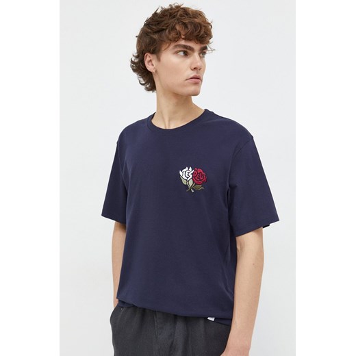 Les Deux t-shirt bawełniany męski kolor granatowy z aplikacją ze sklepu ANSWEAR.com w kategorii T-shirty męskie - zdjęcie 165580778
