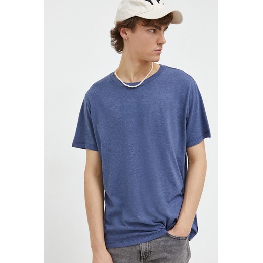 Levi&apos;s t-shirt męski kolor niebieski z nadrukiem ze sklepu ANSWEAR.com w kategorii T-shirty męskie - zdjęcie 165580798
