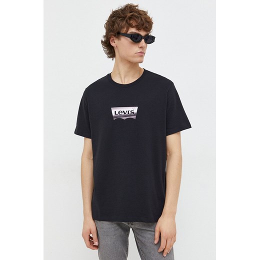 Levi&apos;s t-shirt męski kolor czarny z nadrukiem ze sklepu ANSWEAR.com w kategorii T-shirty męskie - zdjęcie 165580809
