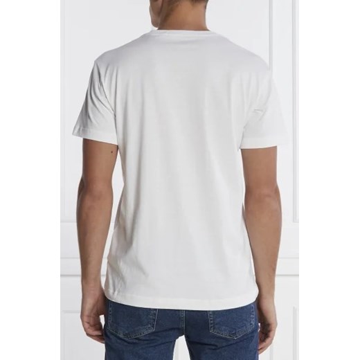 T-shirt męski biały Calvin Klein casualowy z krótkim rękawem 
