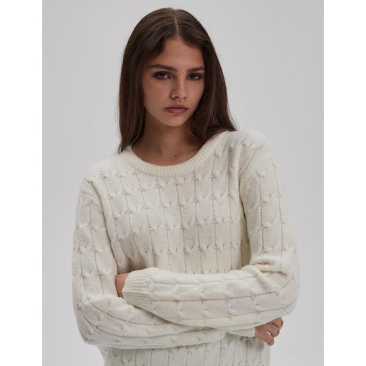 Sweter damski Diverse zimowy z okrągłym dekoltem 