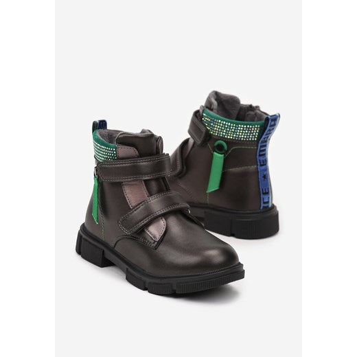 Buty zimowe dziecięce Born2be na rzepy na jesień 