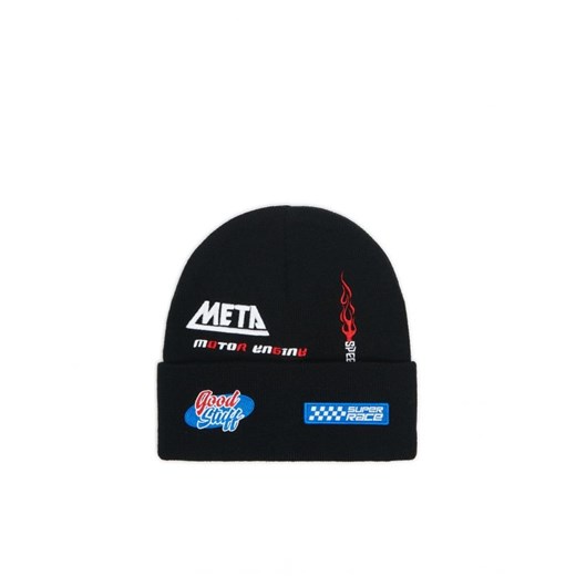 Cropp - Czapka beanie z motywem racingowym - szary ze sklepu Cropp w kategorii Czapki zimowe męskie - zdjęcie 165590677