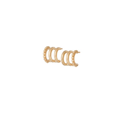 kolczyki potrójne srebrne pozłacane ze sklepu ANIA KRUK w kategorii Kolczyki - zdjęcie 165591626