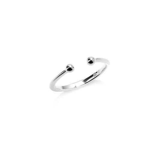 pierścionek z kuleczkami srebrny ze sklepu ANIA KRUK w kategorii Pierścionki - zdjęcie 165591709