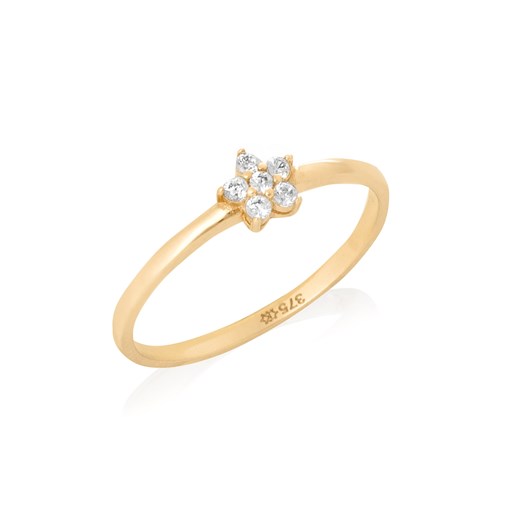 pierścionek złoty kwiatek z cyrkoniami ze sklepu ANIA KRUK w kategorii Pierścionki - zdjęcie 165591749