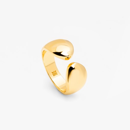 pierścionek pozłacany gładki masywny ze sklepu ANIA KRUK w kategorii Pierścionki - zdjęcie 165591869