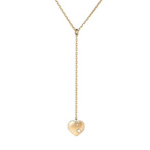 naszyjnik z sercem srebrny pozłacany ze sklepu ANIA KRUK w kategorii Naszyjniki - zdjęcie 165592125