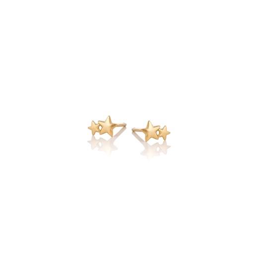kolczyki  z gwiazdkami srebrne pozłacane ze sklepu ANIA KRUK w kategorii Biżuteria i zegarki dziecięce - zdjęcie 165592235