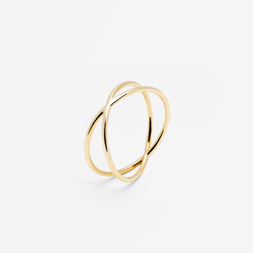 pierścionek podwójny skrzyżowany złoty ze sklepu ANIA KRUK w kategorii Pierścionki - zdjęcie 165592437