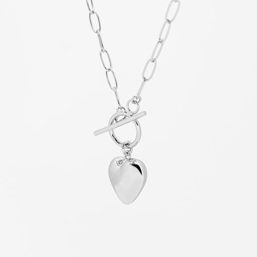 naszyjnik z sercem rodowany ze sklepu ANIA KRUK w kategorii Naszyjniki - zdjęcie 165592455