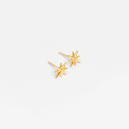kolczyki gwiazdki srebrne pozłacane ze sklepu ANIA KRUK w kategorii Kolczyki - zdjęcie 165592488