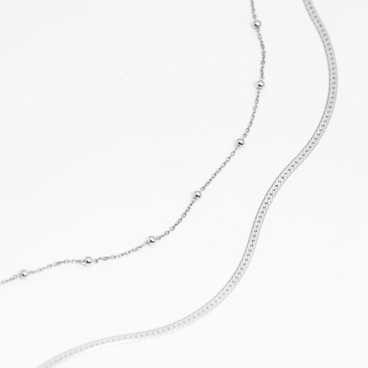naszyjnik podwójny żmijka srebrny ze sklepu ANIA KRUK w kategorii Naszyjniki - zdjęcie 165592576