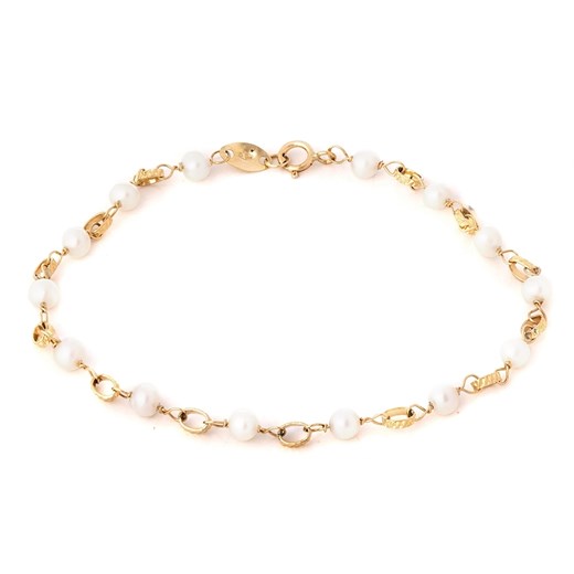 bransoletka złota z perłami ze sklepu ANIA KRUK w kategorii Bransoletki - zdjęcie 165592635