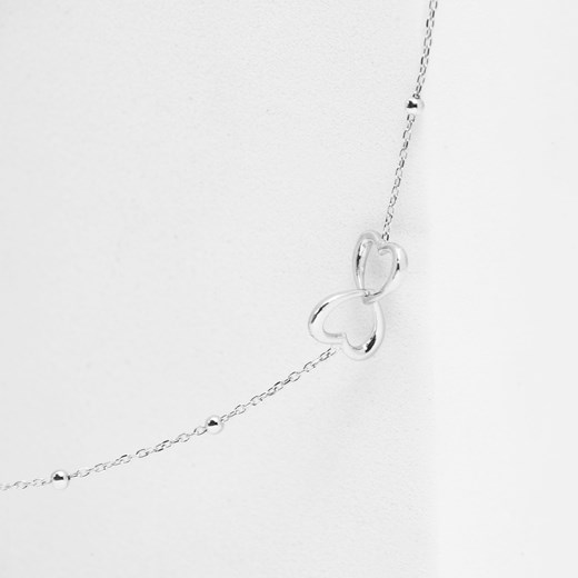 naszyjnik z sercami srebrny ze sklepu ANIA KRUK w kategorii Naszyjniki - zdjęcie 165592859