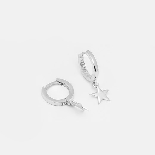 kolczyki kółka 1,2 cm  z gwiazdkami, srebrne ze sklepu ANIA KRUK w kategorii Kolczyki - zdjęcie 165592958