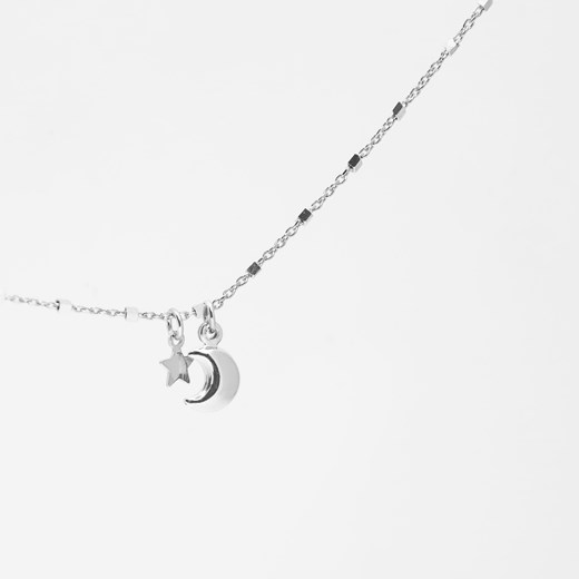 naszyjnik z księżycem i gwiazdką, srebrny ze sklepu ANIA KRUK w kategorii Naszyjniki - zdjęcie 165593085