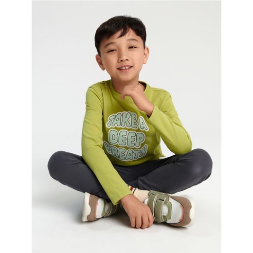 Sinsay - Koszulka z nadrukiem - zielony ze sklepu Sinsay w kategorii T-shirty chłopięce - zdjęcie 165602397
