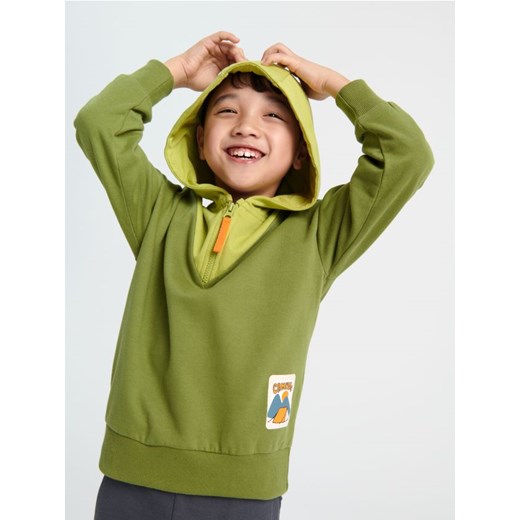 Sinsay - Bluza z kapturem - zielony ze sklepu Sinsay w kategorii Bluzy chłopięce - zdjęcie 165602407