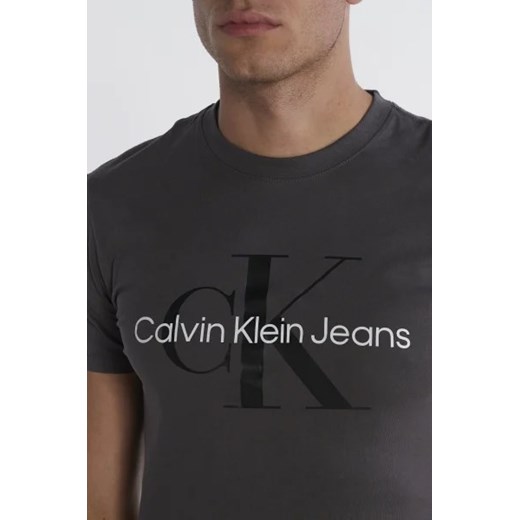 Calvin Klein t-shirt męski z bawełny z krótkimi rękawami z napisami 
