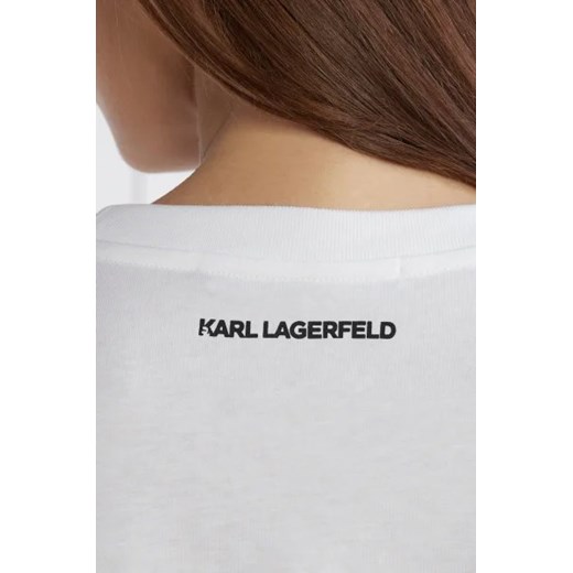 Bluzka damska Karl Lagerfeld z okrągłym dekoltem casual z krótkimi rękawami 