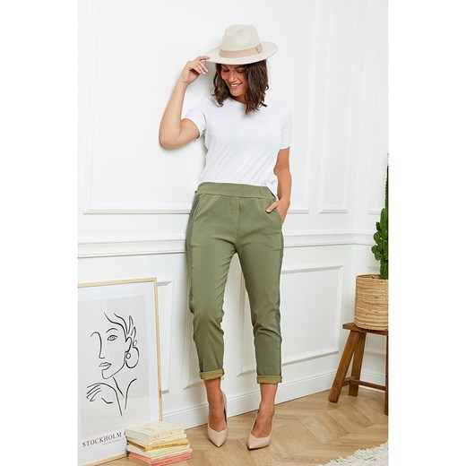 Curvy Lady Spodnie w kolorze khaki Curvy Lady 44/46 promocja Limango Polska