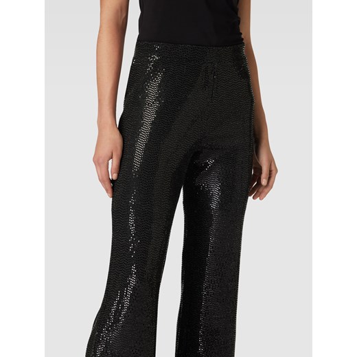 Spodnie materiałowe z cekinowym obszyciem model ‘LOANE’ Ichi XS Peek&Cloppenburg